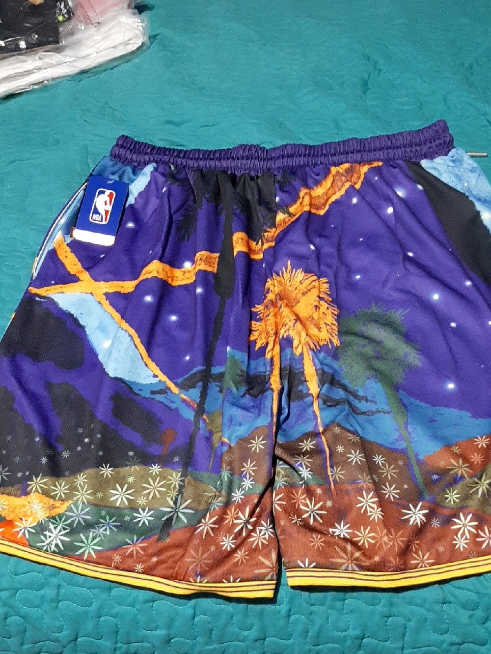Los Angeles Lakers NBA & KidSuper Studios by Fanatics Unisex Hometown Shorts - Picture 2 of 5